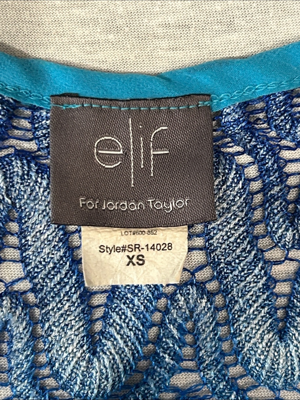 Elif Blue Ombre V-Neck Knit Tunic Coverup - Picture 2 of 7